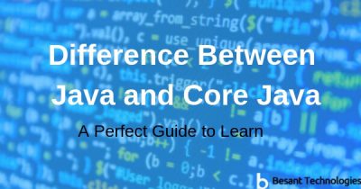 Difference Between Java and Core Java